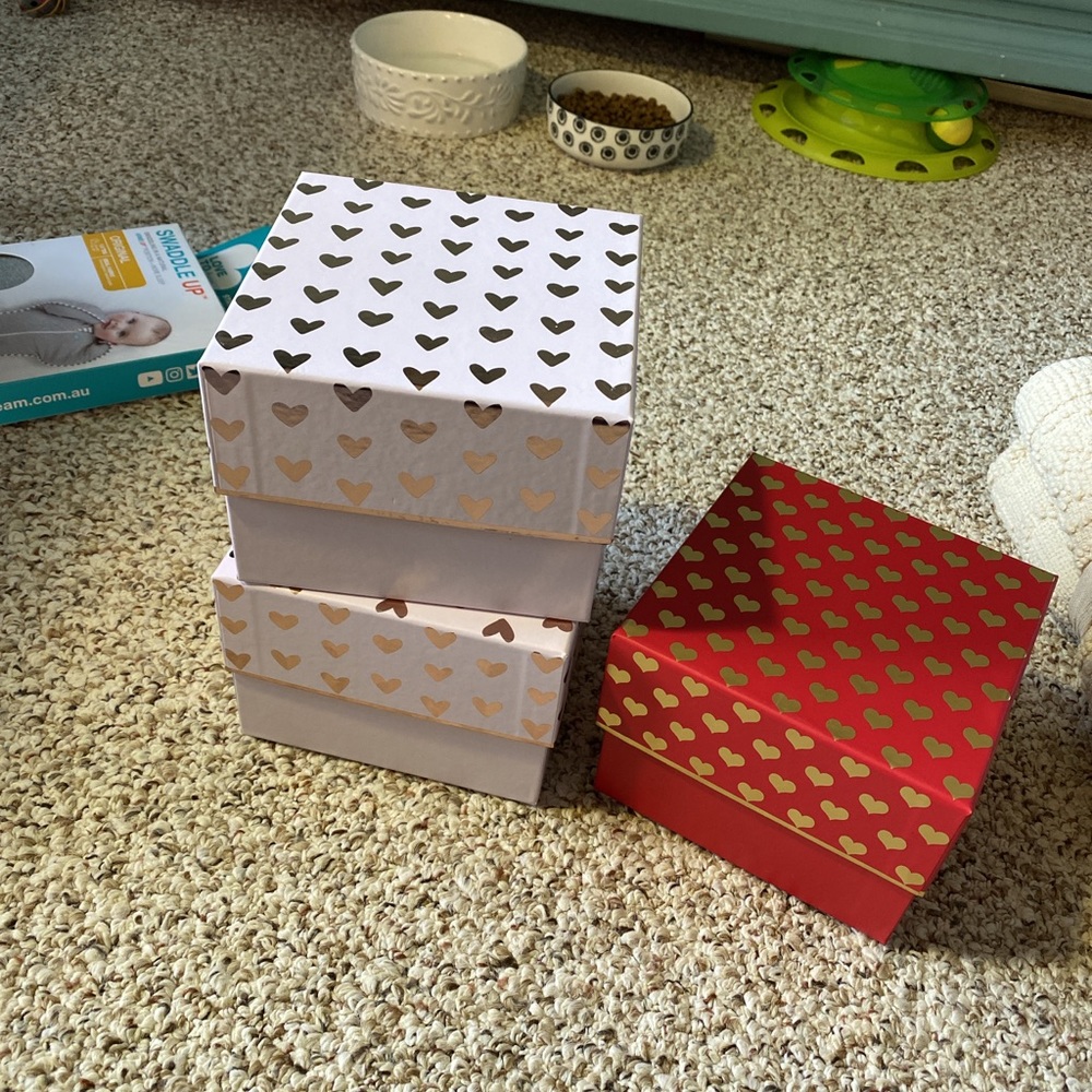 Valentine’s Day boxes. Selling all 3 for 1 price